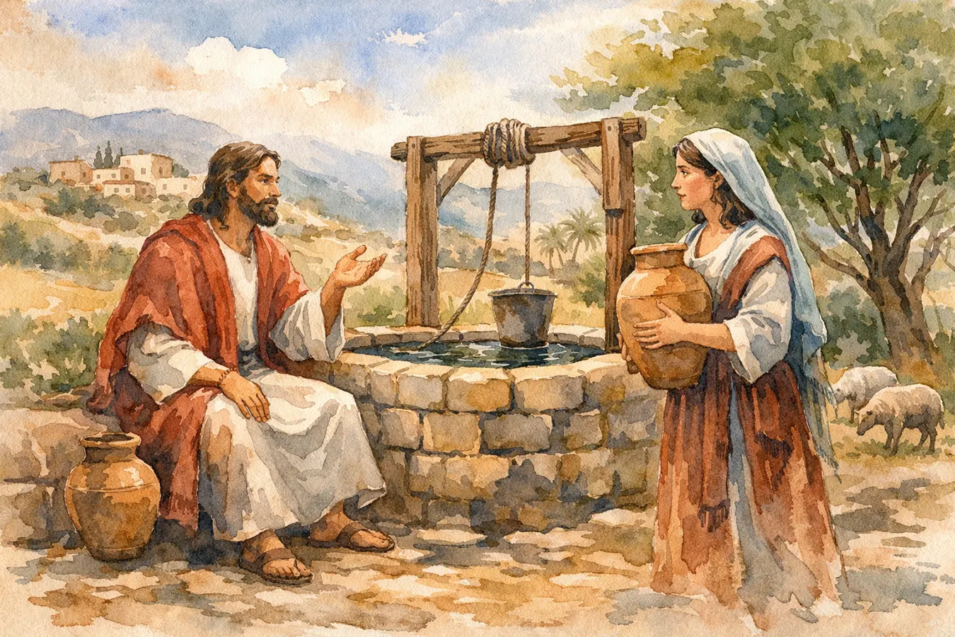 Jesús con la samaritana