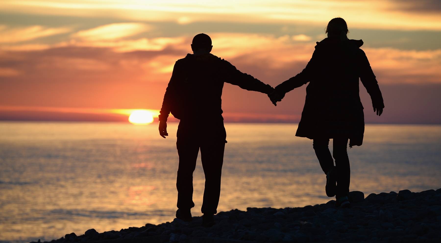 Pareja atardecer