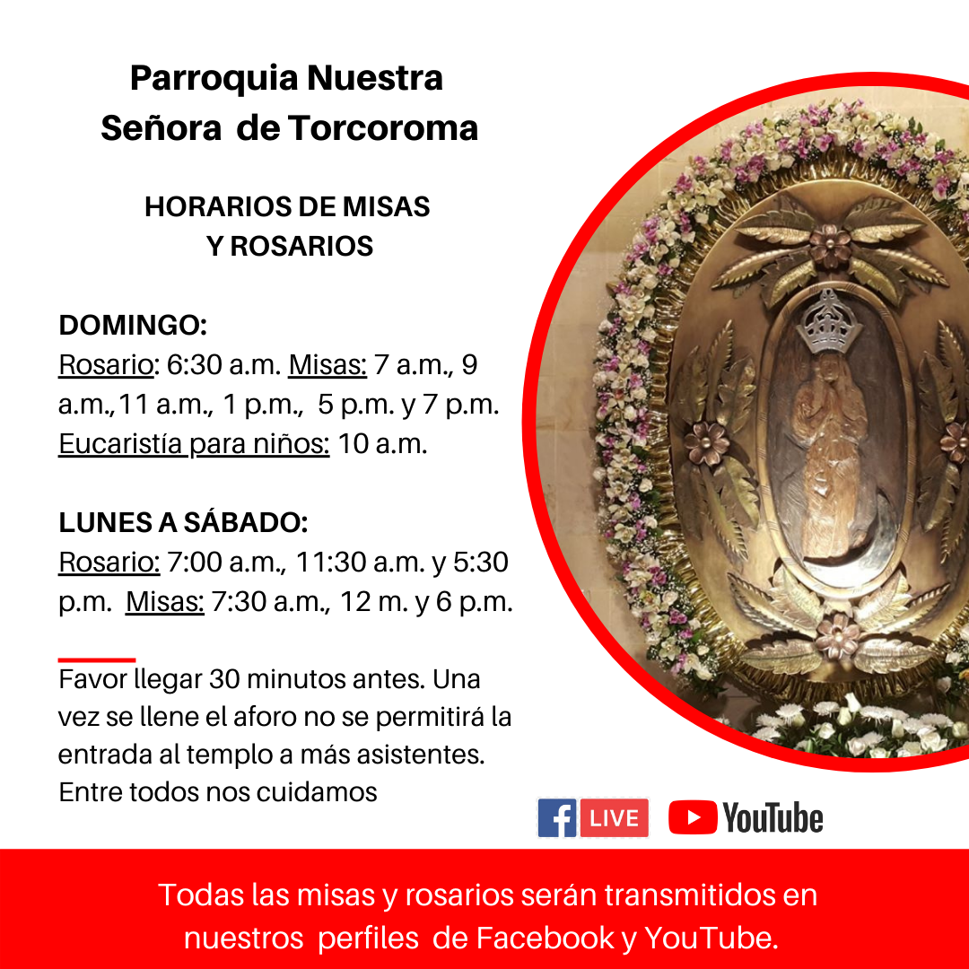 Horario celebraciones presenciales