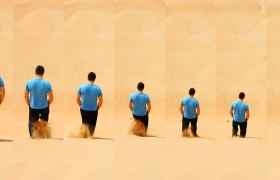 caminando en el desierto